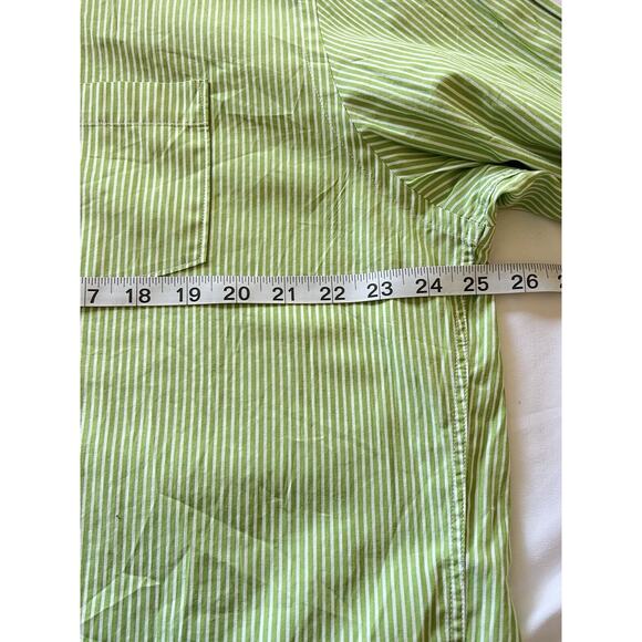 American Eagle Shirt Mens XL Green Striped Button Up Long Sleeve Vintage Fit - Picture 8 of 8
